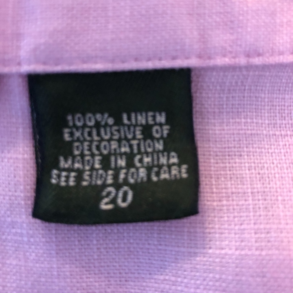 Mixed print & embroidered 100% linen skirt - Picture 8 of 8